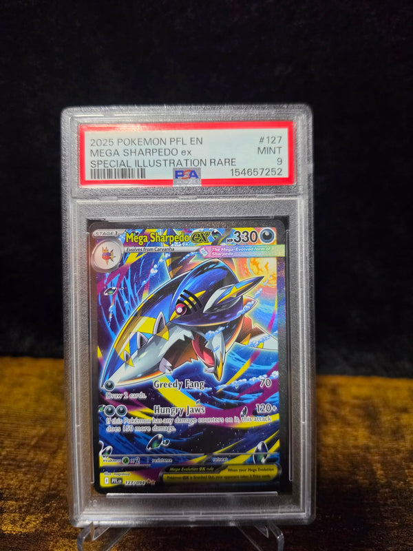 Mega Sharpedo ex Special Illustration Rare – PSA 9