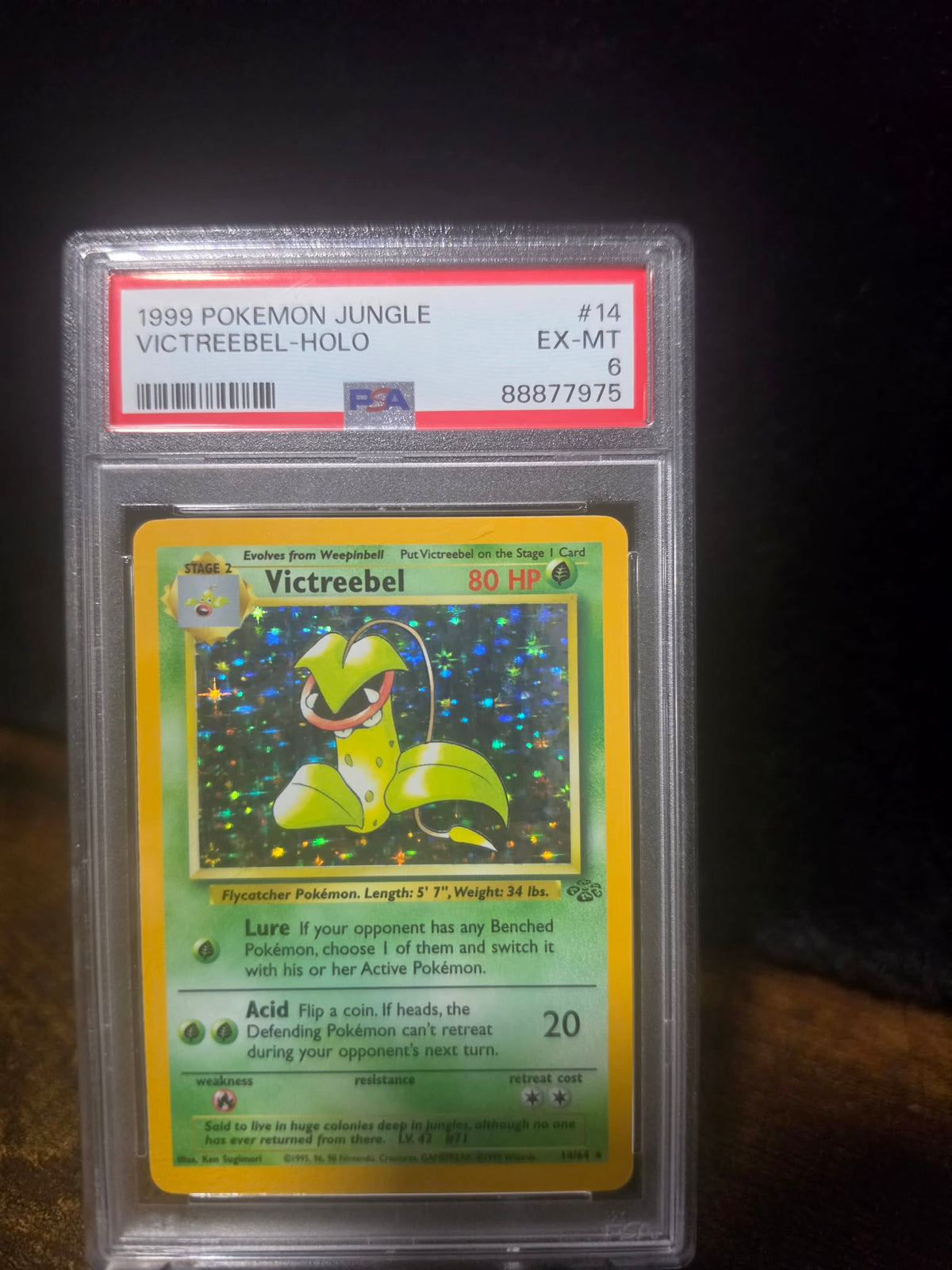 Victreebel 14/64 – Jungle Holo (1999) – PSA 6