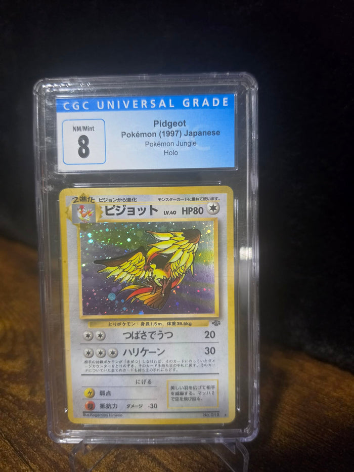 Pidgeot No. 018 – Japanese Jungle Holo (1997) – CGC 8