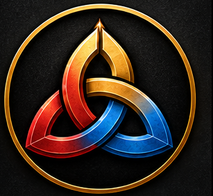 TriForge three interlocking shapes logo